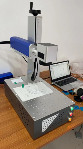 Laser Marking Machine 50W 30W 100W 20W Fiber Laser Raycus Desktop Gold Engraver with D80 Rotary Axis for Metal Card Steel PVC