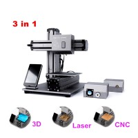 3 in 1 CNC Router Laser Engraver 3D Printer Machine For DIY Learning Leather Wood Carving