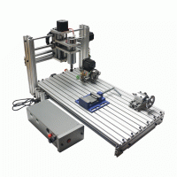 DIY Cnc 3020 3040 3060 6020 5 Axis Wood Engraving Metal Milling PCB Carving Cutting Machine Mini Lathe with 4th/5th Rotary Axis