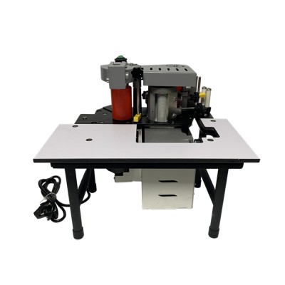 Edge Banding Machine Portable Wood PVC Two-sided Gluing Edge Bander with Tray Cut Adjustable Speed 1200W 1000ml