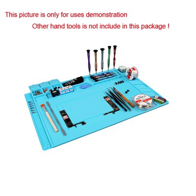 45x30cm Heat Insulation Silicon Pad Desk Mat Maintenance Platform S-160 S160 for BGA Soldering Repair Station with Magnetic Section