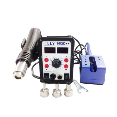 New auto sleep function big power smart LY 952D++ dual led 2 in 1 solder station 220V/110V 700W