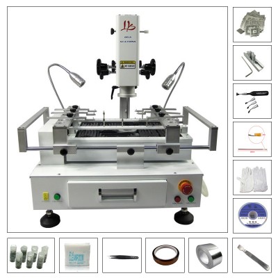 LY R690 V.2 BGA rework station with 810 pcs directly heating D-H stencil kit pack