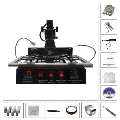 LY M770 BGA rework station with 810 pcs directly heating D-H stencil kit pack