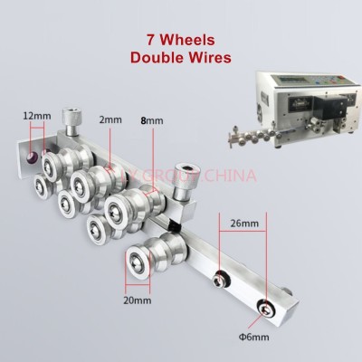 Wire Cable Straightener With Wheels Single Or Double Lines For Wire Peeling Stripping Cutting Machine Mask Making Machine Use