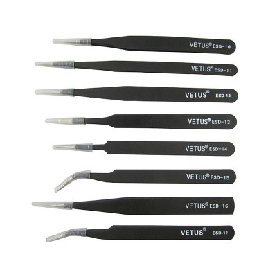 VETUS BGA Precision ESD stainless steel anti-static tweezers SMD reworking soldering hand tools