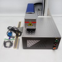 Laser Marking Machine 50W 30W 100W 20W Fiber Laser Raycus Desktop Gold Engraver with D80 Rotary Axis for Metal Card Steel PVC