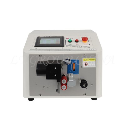 LY-302 Touch Screen Automatic Wire Tube Sleeving Pipe Cutting Machine For Wire Cable Cutting Stripping Peeling Machines 220V 110V