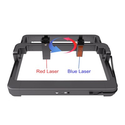LYBGACNC Laser Engraver Engraving All Material Dual Laser Heads Red and Blue Laser for Metal Paper Glass Plastic Leather Woodworking Cutting Machine