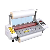Desktop A3 A2 Paper Laminating Machine English Version Four Roller Cold Hot Laminator Rolling Machine  for film photo