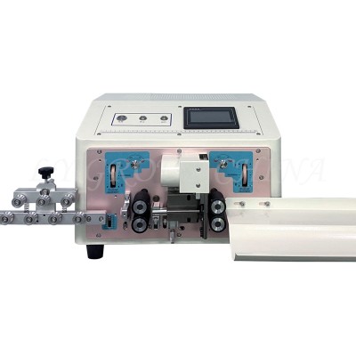 LY 810NT 4 Wheels Drive Electric Round Sheath Wires Inner And Outer Double Layers Peeling Cutting Machine 4.3 Inch Touch Screen Control Max 7.5mm2 220V 110V