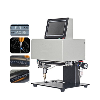 Desktop Portable metal signage nameplate marking machine 3axis touch-screen Electric Pneumatic Lettering Machine 190x120mm for metal parts nameplate