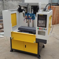 Drilling Tapping Machine  74/92mm Column Diameter 1100W/1500W Spindle Dual-head Full-servo Cross-slide with Enclosed Base Frame