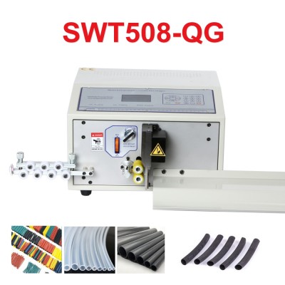 SWT508-QG automatic Wire tube Sleeving pipe Cutting Machine for wire cable cutting stripping peeling machines 220V 110V
