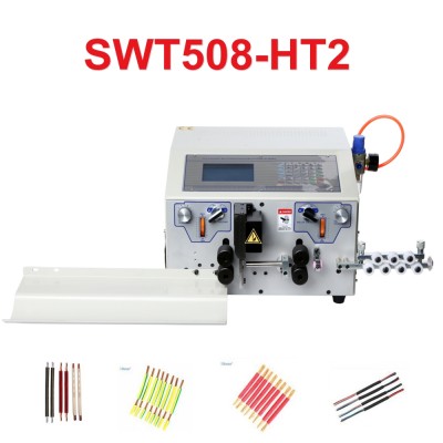 SWT508-HT2 HT2S Peeling Stripping Cutting Machine for Computer automatic wire strip stripping machine 0.1-10mm2 AWG7-AWG28 220V 110V Optional Touch Screen Control