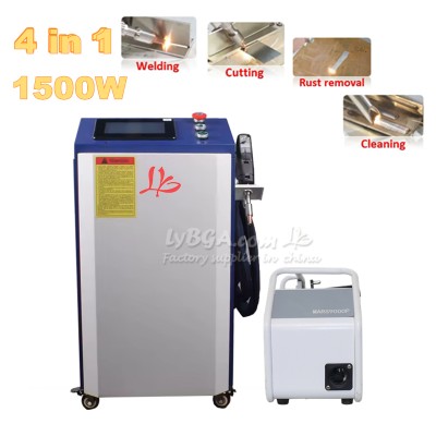 1500W Laser Rust Removal 4In1 Laser Welding Cutting Cleaning Machine Raycus Handheld Laser Welder Water-Cooled For Steel Surface
