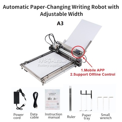 Professional Drawbot with Auto Paper Feeding Function A3 Work Size Corexy Pen Writing Drawing Robot Assembled Frame Plotter Kit