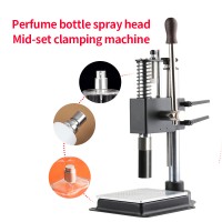 Perfume Bottle Capping Machine Tabletop Manual Pneumatic for Collar Ring Crimping Vial Top Pressing Pneumatic Glass Bottle Fragrance Scent