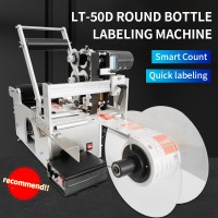 Semi-Automatic LT-50D Round Plastic Bottle Label Machine Round Bottle Labeling Device Round Bottle Sticker Equipment
