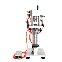 Stainless Steel LY-08 Pneumatic Perfume Crimping Capping Taping Sealing Machine Capper Metal Cap Press With Optional Clamp Chuck Module 13 15 17 20 22mm Diameter