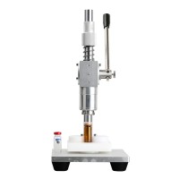 Oral Liquid Bottle Vials Capping Machine Tabletop Manual Pneumatic for Collar Ring Crimping Vial Top Pressing Pneumatic Glass Bottle Fragrance Scent