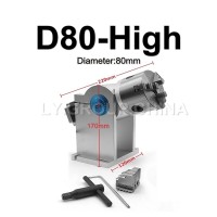 High Version LY D80 3-Claw Rotary Fixture 80mm Rotary Axis Rotating Chuck for Fiber Laser Engraver Marking Machine Cylindrical