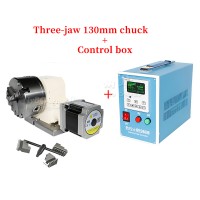 Vertical and Horizontal Dual-purpose CNC Dividing Head TL110-15-130A CNC Rotary A-axis High Precision Roller Cam Gearbox With Chuck 130mm 3-jaws For CNC Milling Machines