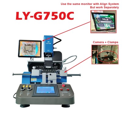 LY G750 G750 PRO Semi-Automatic Align System BGA Rework Soldering Station For Laptops & Game Consoles Chip Repairing Machine 110V220V 6800W