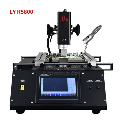 LY R5800 3 Zones Hot Air BGA Rework Station 4800W for Chip 5-50MM Hot Air and Infrared Heating Soldering Station PCB Size 370*325mm 220V 110V