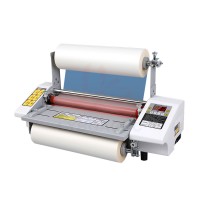 Desktop A3 A2 Paper Laminating Machine English Version Four Roller Cold Hot Laminator Rolling Machine  for film photo