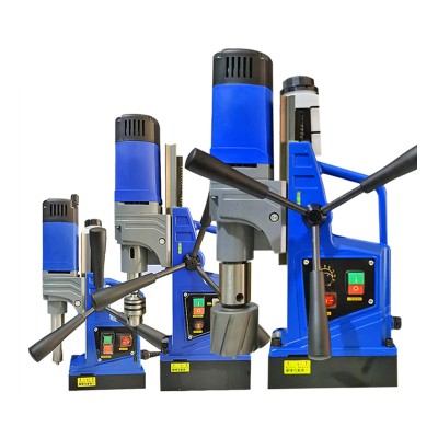 Magnetic Core Drill Machine MG13 MG16 MG23RE Annular Cutter Magnetic Drill Press 1500W 2000W Electric Bench Drilling Rig Machine for Engineering Steel Structure