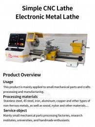 Automatic Metal Precision Home Use Lathe LY EL300-750mm Simple CNC Programming Lathe Engraver Cutting Machine with Base Cutter