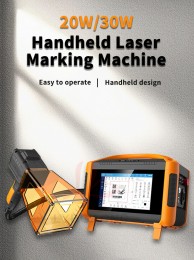 Max Handheld 30W Fiber Laser 20W Laser Marking Machine  Plug-in/Wireless Lithium Battery Metal Steel Engraver Marker for Dog Tag