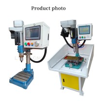 74mm 92mm Dual Servo Motor Drilling Tapping Machine 2600W 1800W Metal Tapper Threading Tools with Cross Slide Table Base 220V