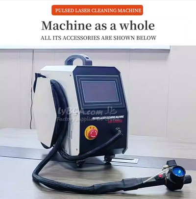Laser Cleaning Machine Air Cooling Not Damage the Substrate 200W Portable 100W Pulse Laser Cleaner 300W Steel Metal Rust Removal