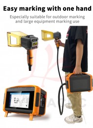Max Handheld 30W Fiber Laser 20W Laser Marking Machine  Plug-in/Wireless Lithium Battery Metal Steel Engraver Marker for Dog Tag